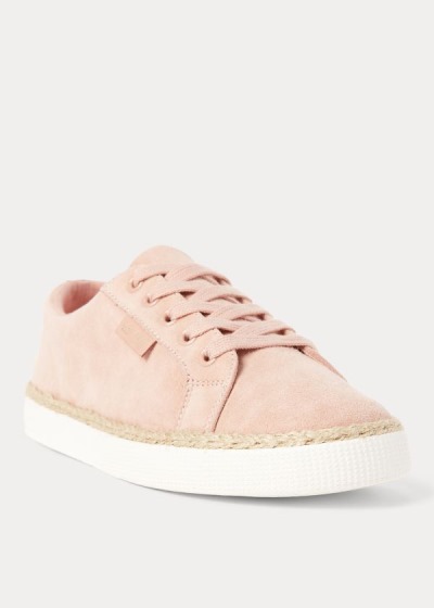 Zapatillas Ralph Lauren Mujer Rosas / Beige - Jaycee Suede - IVKBT4830